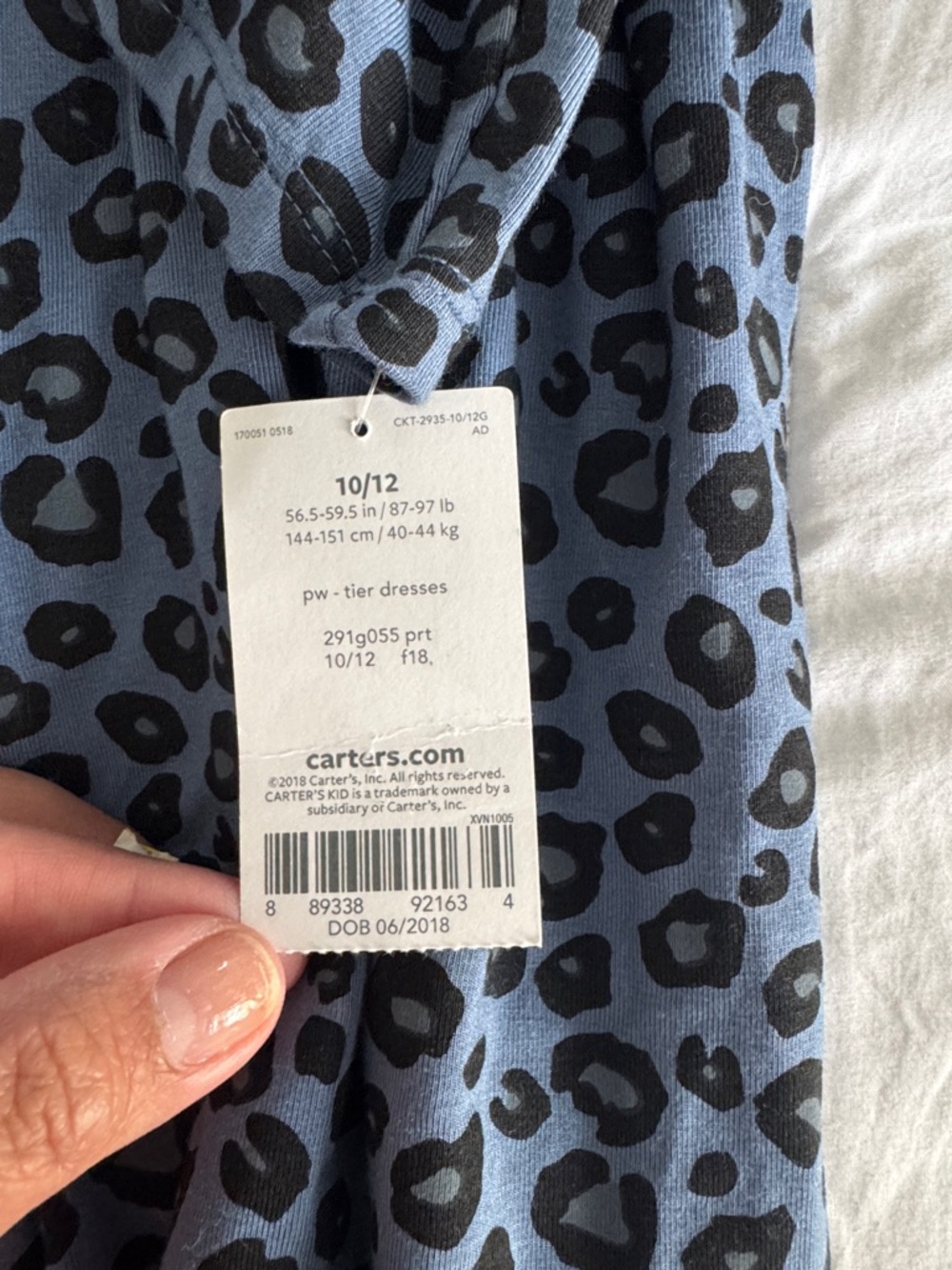 Carter's Tan Sweatshirt Dress with Leopard Tiered Skirt - Picture 4 of 4